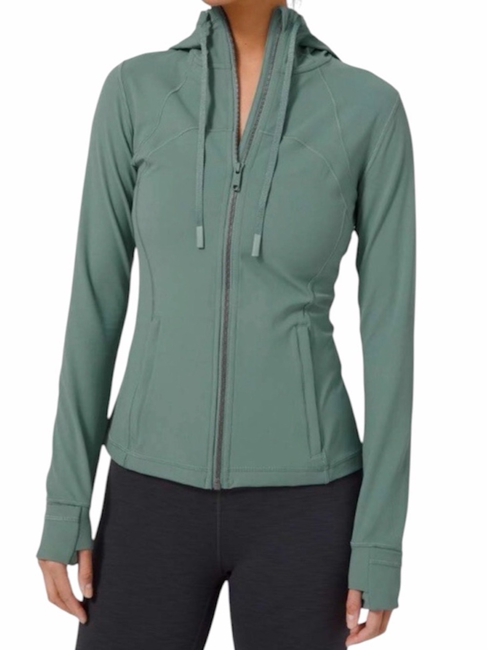 LULULEMON Hooded Defines Athletic Jacket in Tidewater Teal Size 2